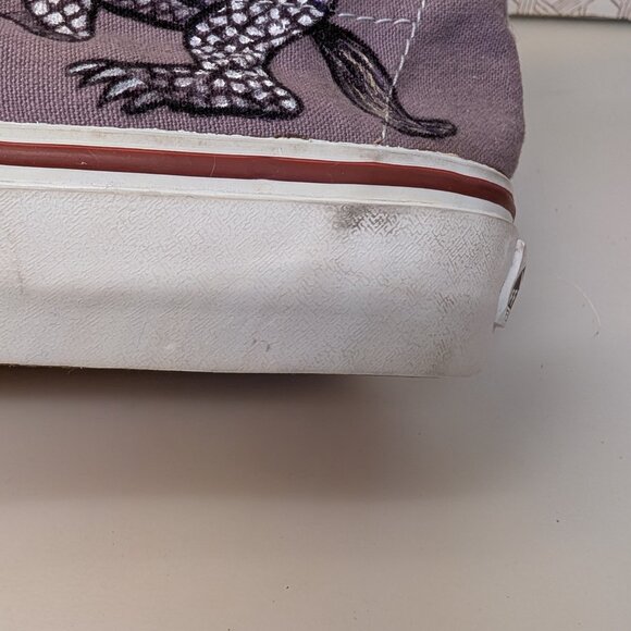 Vans Grey - Size 9 - Custom Artwork Where the Wild Things Are - Picture 8 of 11